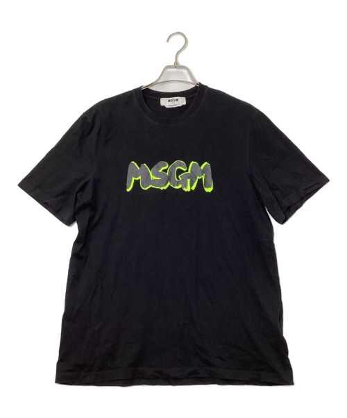 MSGM（エムエスジーエム）MSGM (エムエスジーエム) ネオンロゴTシャツ ブラック サイズ:Lの古着・服飾アイテム