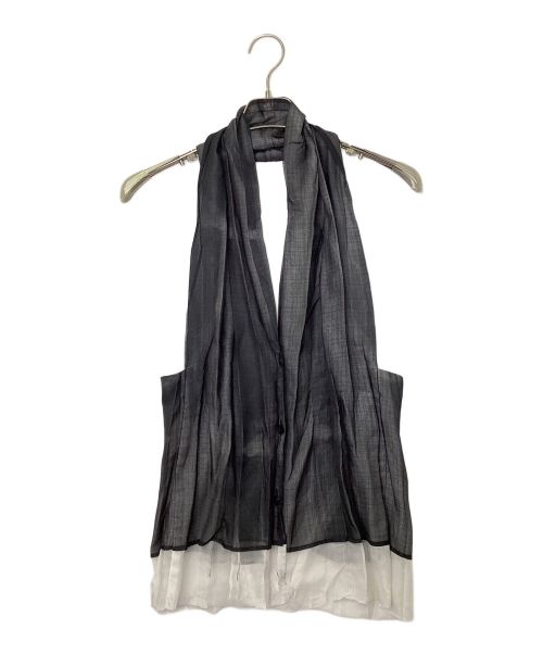 ISSEY MIYAKE（イッセイミヤケ）ISSEY MIYAKE (イッセイミヤケ) ホルターネックトップス ブラック サイズ:5の古着・服飾アイテム