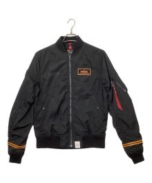 ALPHA INDUSTRIES×GIANTS（アルファインダストリーズ×ジャイアンツ）の古着「MA-1ジャケット」｜ブラック