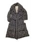 Her lip to（ハーリップトゥ）の古着「Loop Yarn Tweed Belted Down Coat」｜ブラック×ホワイト