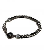 DIESELディーゼル）の古着「Two-Tone stainless steel chain bracelet（ツートーンステンレススチールチェーンブレスレット）」｜ブラック×スチール