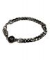 DIESEL（ディーゼル）の古着「Two-Tone stainless steel chain bracelet（ツートーンステンレススチールチェーンブレスレット）」｜ブラック×スチール