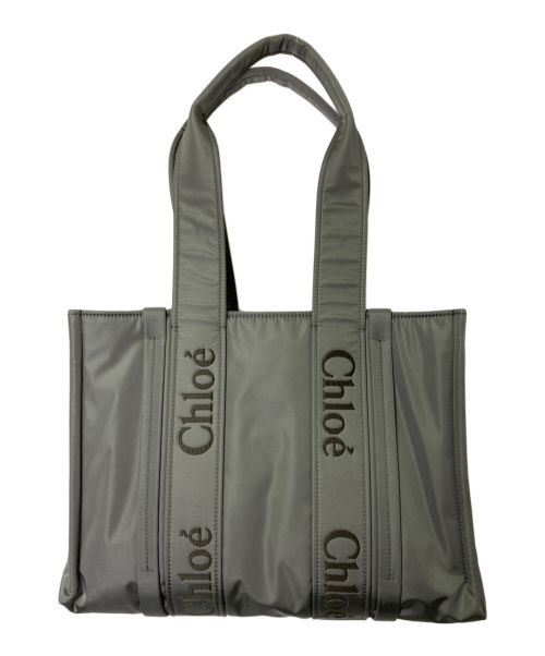 Chloe（クロエ）Chloe (クロエ) WOODY TOTE BAG エレファントグレーの古着・服飾アイテム