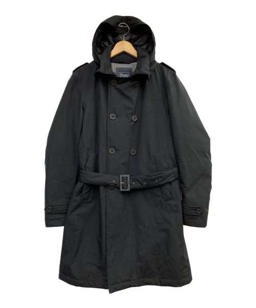 HERNO（ヘルノ）HERNO (ヘルノ) Laminarダウントレンチコート ブラック サイズ:48の古着・服飾アイテム