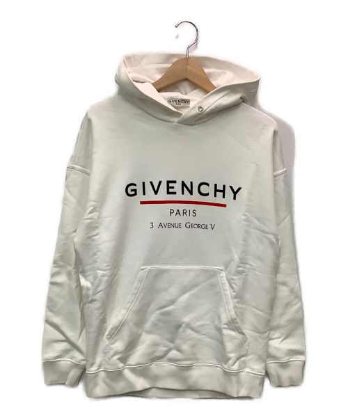 GIVENCHY（ジバンシィ）GIVENCHY (ジバンシィ) ロゴプリントパーカー ホワイト サイズ:XSの古着・服飾アイテム