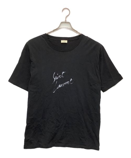 Saint Laurent Paris（サンローランパリ）Saint Laurent Paris (サンローランパリ) ロゴプリントTシャツ ブラック サイズ:XLの古着・服飾アイテム