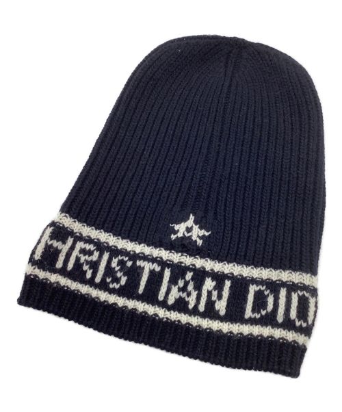 Christian Dior（クリスチャン ディオール）Christian Dior (クリスチャン ディオール) ロゴビーニーハット ネイビーの古着・服飾アイテム