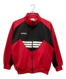 adidas（アディダス）の古着「トラックジャケット」｜ブラック×レッド