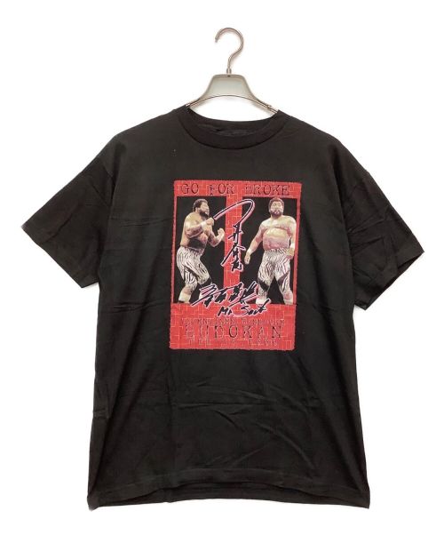 -（-）- (プロレスTシャツ) 半袖カットソー ブラック サイズ:Lの古着・服飾アイテム