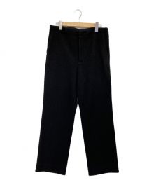 AURALEE（オーラリー）の古着「WOOL LING YARN MILLED JERSEY PANTS」｜ブラック