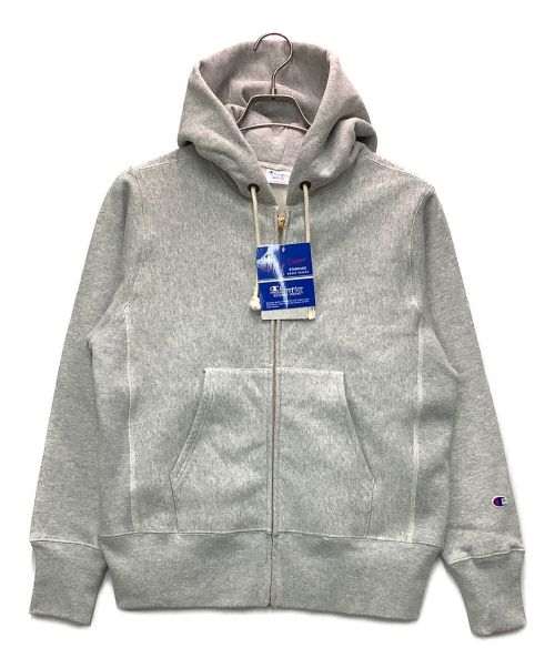 Champion REVERSE WEAVE（チャンピオンリバースウィーブ）Champion REVERSE WEAVE (チャンピオンリバースウィーブ) ジップパーカー グレー サイズ:Ｍの古着・服飾アイテム