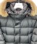 中古・古着 MONCLER (モンクレール) ファーフードダウンジャケット ブラック サイズ:4：100000円