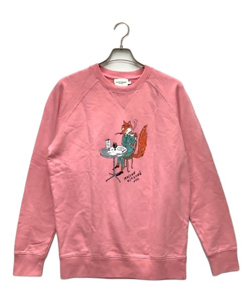 maison kitsune（メゾンキツネ）maison kitsune (メゾンキツネ) スウェット ピンク サイズ:Lの古着・服飾アイテム