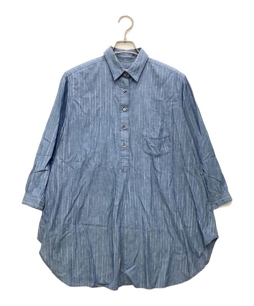 nest Robe（ネストローブ）nest Robe (ネストローブ) シャツワンピース ブルー サイズ:FREEの古着・服飾アイテム