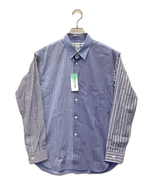 COMME des GARCONS SHIRT（コムデギャルソンシャツ）COMME des GARCONS SHIRT (コムデギャルソンシャツ) 切替シャツ ブルー×ホワイト サイズ:Ｓの古着・服飾アイテム