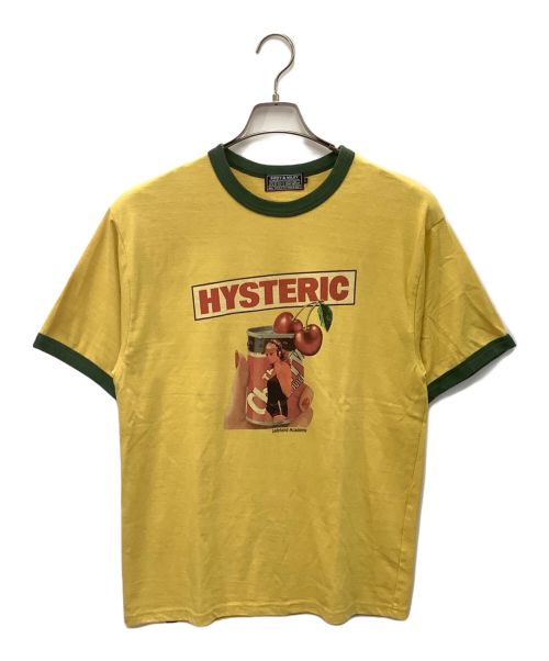 Hysteric Glamour（ヒステリックグラマー）Hysteric Glamour (ヒステリックグラマー) リンガーTシャツ イエロー×グリーン サイズ:Lの古着・服飾アイテム