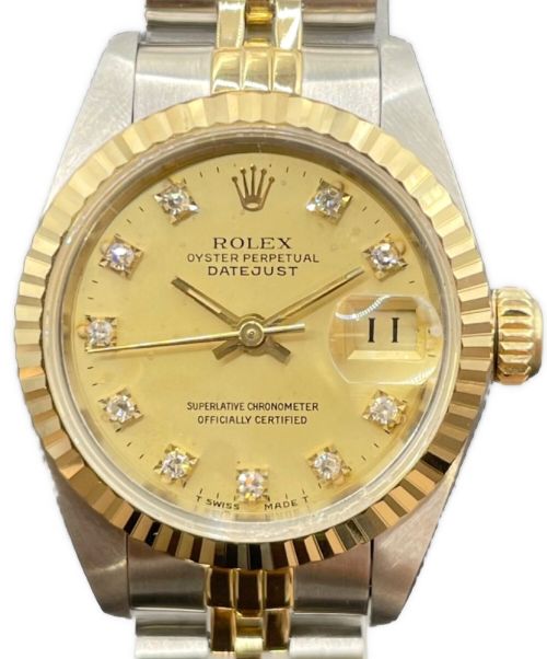 ROLEX（ロレックス）ROLEX (ロレックス) デイトジャスト26 10Pダイヤ Ref.69173 シャンパン文字盤の古着・服飾アイテム