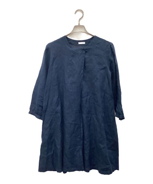 fog linen work（フォグリネンワーク）fog linen work (フォグリネンワーク) リネンワンピース ネイビー サイズ:FREEの古着・服飾アイテム