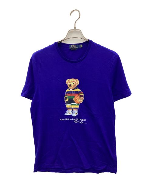 POLO RALPH LAUREN（ポロ・ラルフローレン）POLO RALPH LAUREN (ポロ・ラルフローレン) カスタムスリムフィット　ポロベアTシャツ ブルー サイズ:Lの古着・服飾アイテム