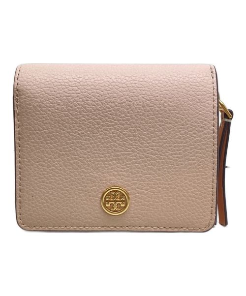 TORY BURCH（トリーバーチ）TORY BURCH (トリーバーチ) ロビンソン　ペルブド　バイフォールド　ウォレット ピンクの古着・服飾アイテム