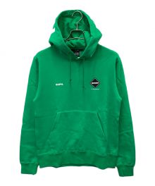 F.C.R.B.（エフシーアールビー）の古着「LOGO APPLIQUE PULLOVER SWEAT HOODIE」｜グリーン×ホワイト