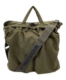 MADISON BLUE（マディソンブルー）の古着「HELMET BAG CANVAS（ヘルメットバッグ　キャンバス）」｜オリーブ