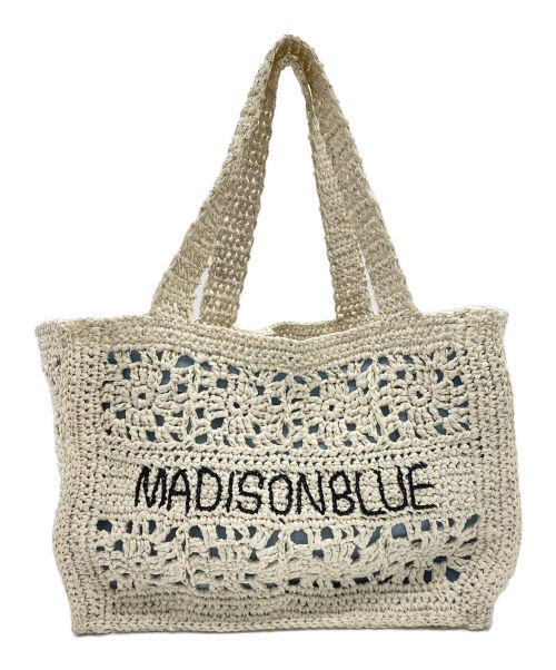 MADISON BLUE（マディソンブルー）MADISON BLUE (マディソンブルー) CROCHET TOTE BAG PAPEER アイボリーの古着・服飾アイテム