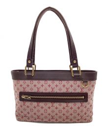 LOUIS VUITTON（ルイ ヴィトン）の古着「モノグラムミニ　ルシーユPM　トートバッグ」｜ピンク×ブラウン