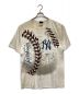 LIQUID BLUE（リキッドブルー）の古着「MLB NEW YORK YANKEES(ニューヨークヤンキース)プリントTシャツ」｜ベージュ