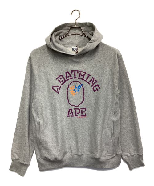 A BATHING APE（アベイシングエイプ）A BATHING APE (アベイシングエイプ) プルオーバーパーカー グレー サイズ:Lの古着・服飾アイテム