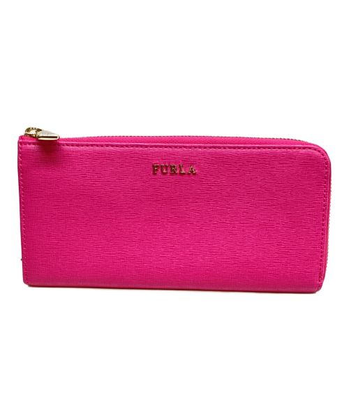 FURLA（フルラ）FURLA (フルラ) L字ファスナー長財布 ショッキングピンクの古着・服飾アイテム