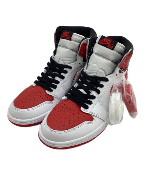 NIKE（ナイキ）NIKE (ナイキ) AIR JORDAN 1 RETRO HIGH OG（エア ジョーダン 1 レトロ ハイ オージー） レッド×ホワイト サイズ:27cm 未使用品の古着・服飾アイテム