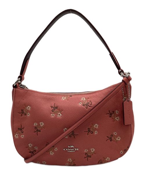 COACH（コーチ）COACH (コーチ) サットンクロスボディウィズフローラル　2WAYショルダーバッグ ピンクの古着・服飾アイテム