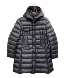 MONCLER（モンクレール）の古着「HERMINE GIUBBOTTO（エルミンヌ　ジュボット）ロングダウンコート」｜ブラック