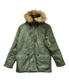 AVIREX（アヴィレックス）の古着「N-3B COMMERCIAL (FAKE FUR) （エヌ3ビー コマーシャル フェイクファー）フライトジャケット」｜グリーン