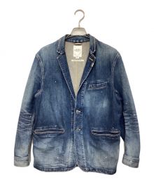 THE CRIMIE（ザ クライミー）の古着「BORN RUDE STRETCH SELVEDGE DENIM JACKET（ボーン ルード ストレッチ セルビッチ デニムジャケット）」｜ブルー