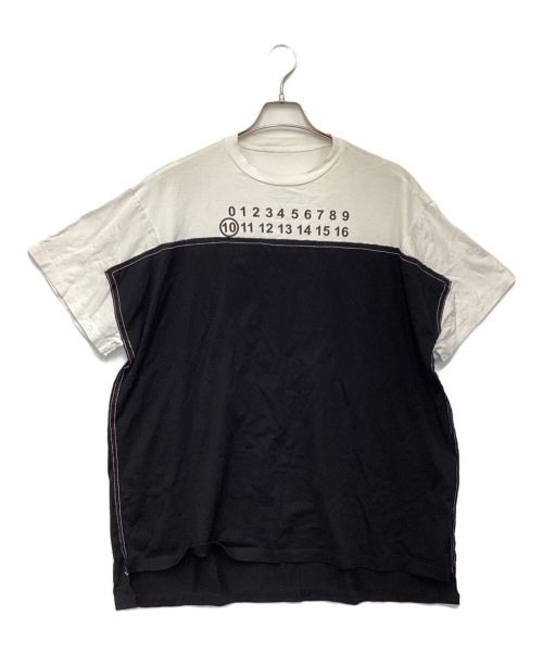 Maison Margiela（メゾンマルジェラ）Maison Margiela (メゾンマルジェラ) オーバーサイズ スプライス ロゴ Tシャツ ブラック サイズ:46の古着・服飾アイテム