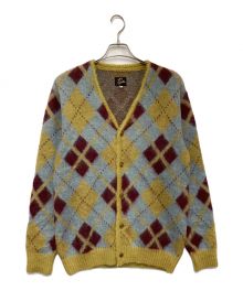 Needles（ニードルズ）の古着「MOHAIR CARDIGAN ARGYLE（モヘア カーディガン アーガイル）」｜イエロー