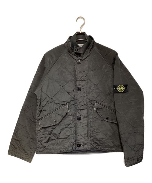 STONE ISLAND（ストーンアイランド）STONE ISLAND (ストーンアイランド) Nylon Metal（ナイロンメタル）キルティングジャケット ブラック サイズ:Lの古着・服飾アイテム