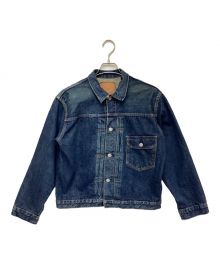 orSlow（オアスロウ）の古着「TYPE1 PLEATED FRONT DENIM BROUSE（タイプ 1 プリーテッド フロント デニム ブラウス）」｜ブルー