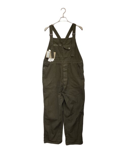 NIGEL CABOURN（ナイジェルケーボン）NIGEL CABOURN (ナイジェルケーボン) LYBRO DUNGAREE CO BR TW（リブロ ダンガリー コットン ブロークン ツイル）オーバーオール グリーン サイズ:46の古着・服飾アイテム