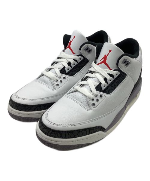 NIKE（ナイキ）NIKE (ナイキ) JORDAN BRAND AIR JORDAN 3 RETRO CEMENT GREY（ジョーダン ブランド エア ジョーダン 3 レトロ セメント グレー） ホワイト×ブラック×パープル サイズ:28.5cmの古着・服飾アイテム