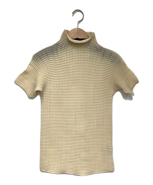 ISSEY MIYAKE（イッセイミヤケ）ISSEY MIYAKE (イッセイミヤケ) ハイネックカットソー アイボリー サイズ:3の古着・服飾アイテム