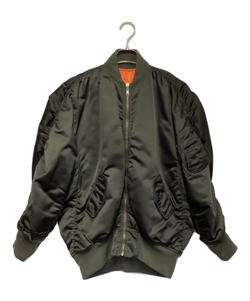 BALENCIAGA（バレンシアガ）BALENCIAGA (バレンシアガ) MA-1 Reversible Bomber Jacke（リバーシブル ボンバー ジャケット） グリーン サイズ:36の古着・服飾アイテム