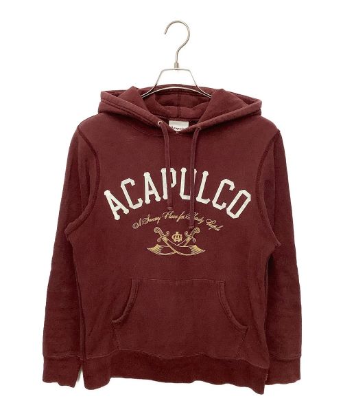 ACAPLUCO GOLD（アカプルコゴールド）ACAPLUCO GOLD (アカプルコゴールド) スウェットパーカー バーガンディー サイズ:Sの古着・服飾アイテム