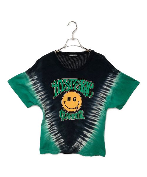 Hysteric Glamour（ヒステリックグラマー）Hysteric Glamour (ヒステリックグラマー) ニットコンビ半袖カットソー グリーン×ブラック サイズ:FREEの古着・服飾アイテム