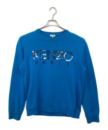 KENZO（ケンゾー）の古着「ロゴ刺繍スウェット」｜ブルー