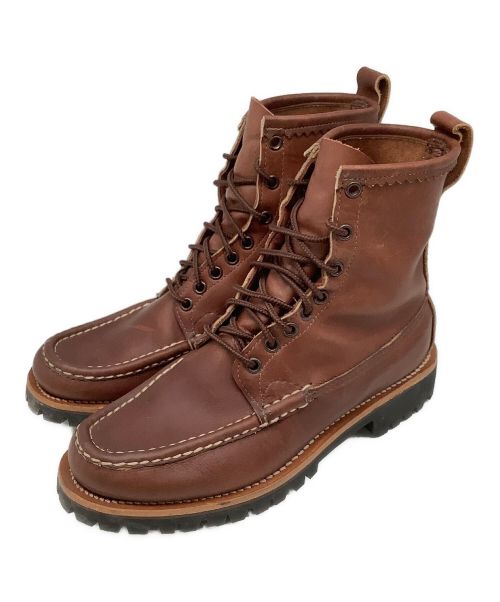 RUSSELL MOCCASIN（ラッセルモカシン）RUSSELL MOCCASIN (ラッセルモカシン) レースアップモカシンブーツ ブラウン サイズ:6の古着・服飾アイテム