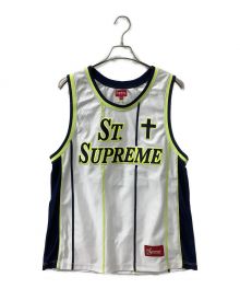 SUPREME（シュプリーム）の古着「タンクトップ」｜ホワイト×ネイビー×ライム