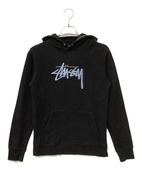 stussy（ステューシー）stussy (ステューシー) プルオーバーパーカー ブラック サイズ:Sの古着・服飾アイテム